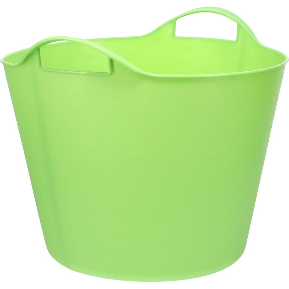 Flexibler Eimer 25 L Wäschewanne Mehrzweckkorb Wäschekorb flexibel rund Gartenkorb Flexible Wanne Plastikkorb mit Henkel Futtertrog Pferd