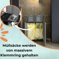 2-Fach Mülltrennsystem Garten Schrank Müllbox Trennsystem Müll Abfall Sack Eimer 2-Fach Mülltrennsystem Garten Schrank Müllbox Trennsystem Müll Abfall Sack Eimer