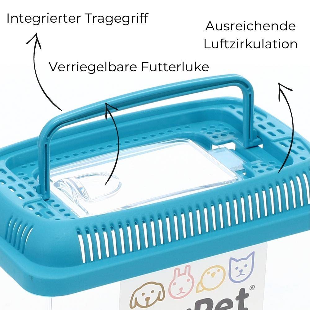 Faunabox Transport Quarantäne Box Tierbeobachtung Urzeitkrebse Triops Heimchen Fauna Box Insektenbox Amphibien Faunarium Gr.S