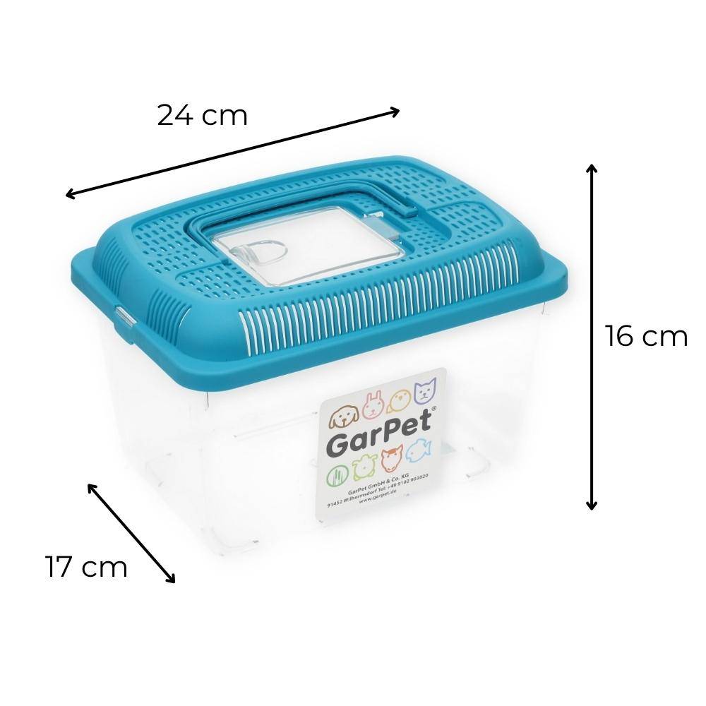 Faunabox Transport Quarantäne Box Tierbeobachtung Urzeitkrebse Triops Heimchen Fauna Box Insektenbox Amphibien Faunarium Gr. M