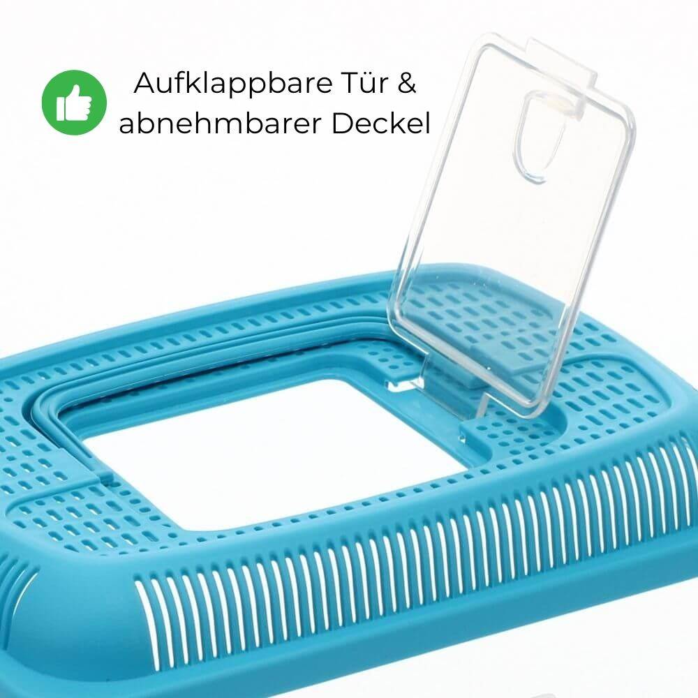 Faunabox Transport Quarantäne Box Tierbeobachtung Urzeitkrebse Triops Heimchen Fauna Box Insektenbox Amphibien Faunarium Gr. L