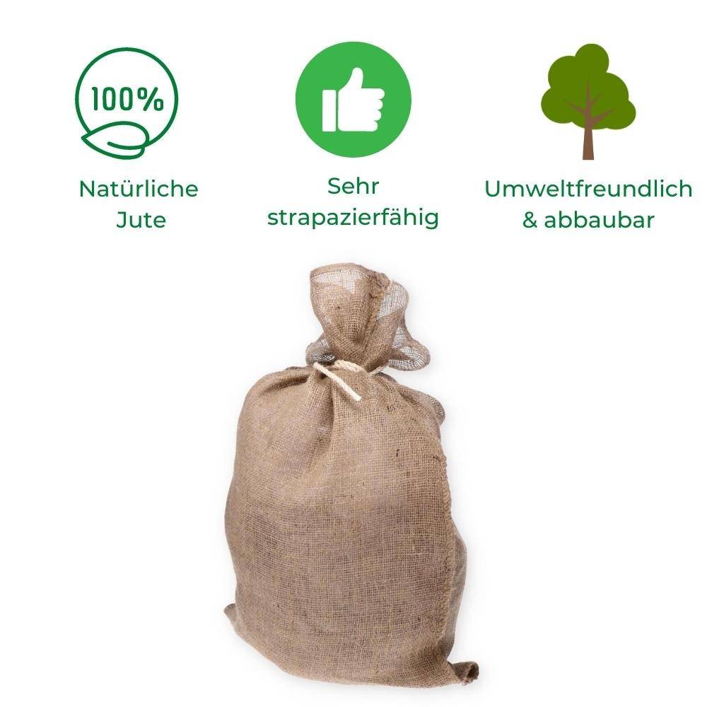 Jutesack Kartoffelsack Pflanzsack Jute Säcke Getreidesack Nuss Sack Apfelsack Pflanzenschutz 85x50 cm 3 Stück
