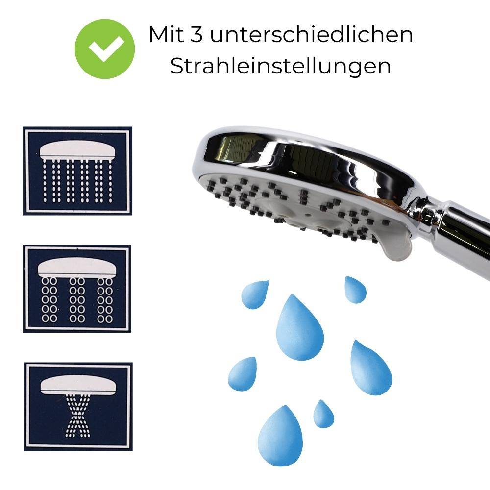 Duschkopf 3 Funktion Duschbrause Handbrause Wassersparender Brausekopf Antikalk