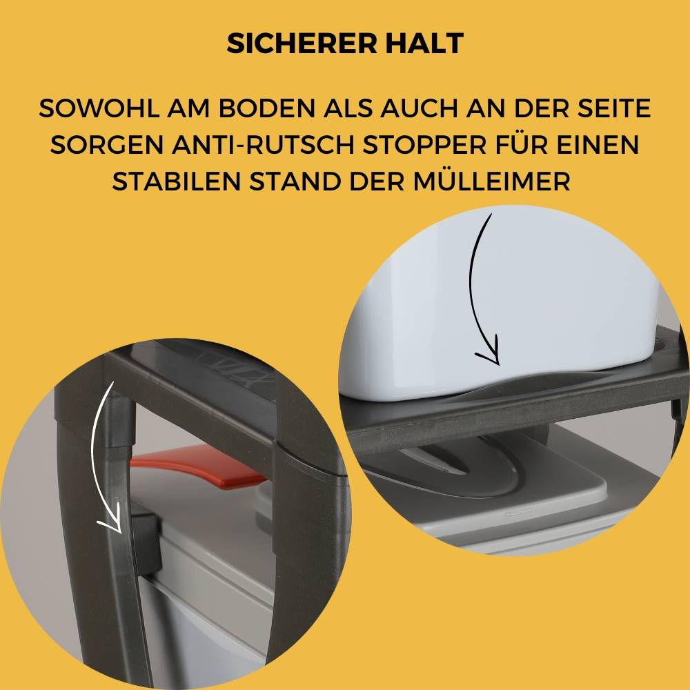 Regal für Mülleimer Set 3 und 4 Steckregal Kunststoff Haushaltsregal Kellerregal Lagerregal Garagenregal Küchenregal Keller