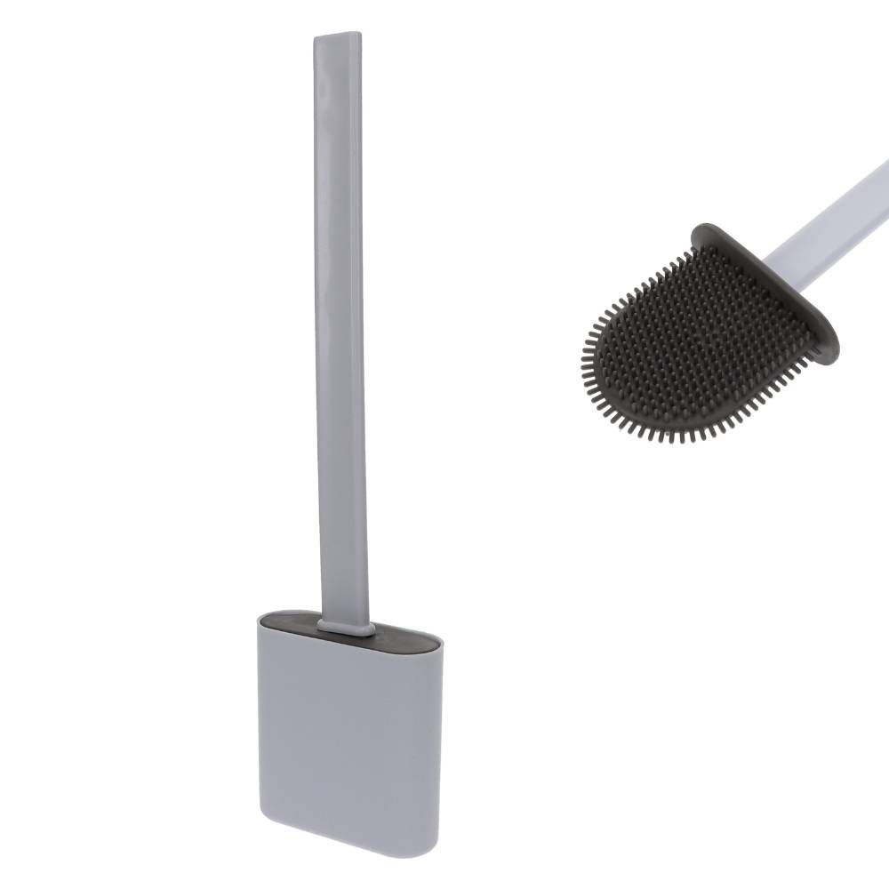 Klobürste Silikon weiß Wandmontage Silikon Toilettenbürste WC Bürste Klobürstenhalter ohne bohren Bürstengarnitur WC Bürsten & Halter