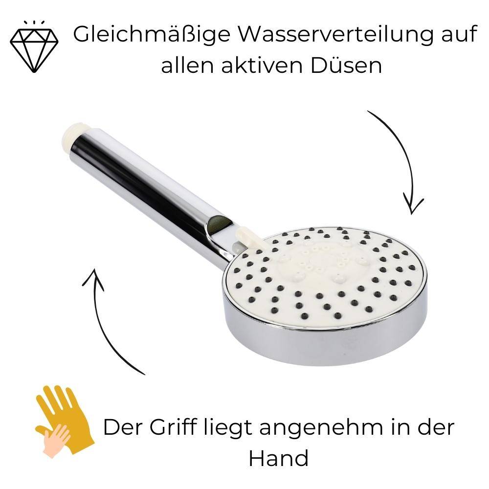 Duschkopf 3 Funktion Duschbrause Handbrause Wassersparender Brausekopf Antikalk