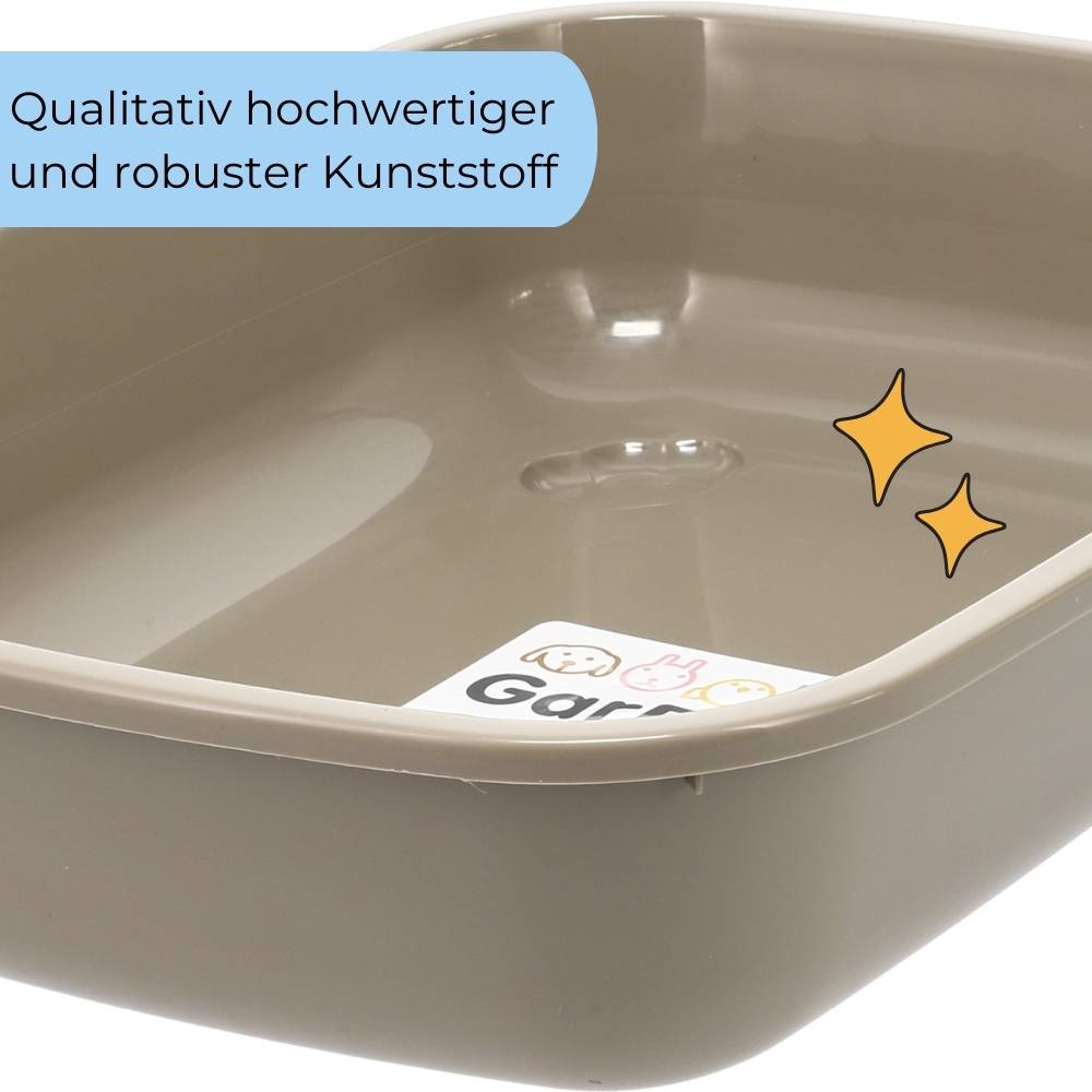 2x Katzenklo Kaninchen Toilette Kitten Katzentoilette ohne Deckel Katzen Schalentoilette Hasen Klo Toilette Zubehör Doppelpack Sparpaket