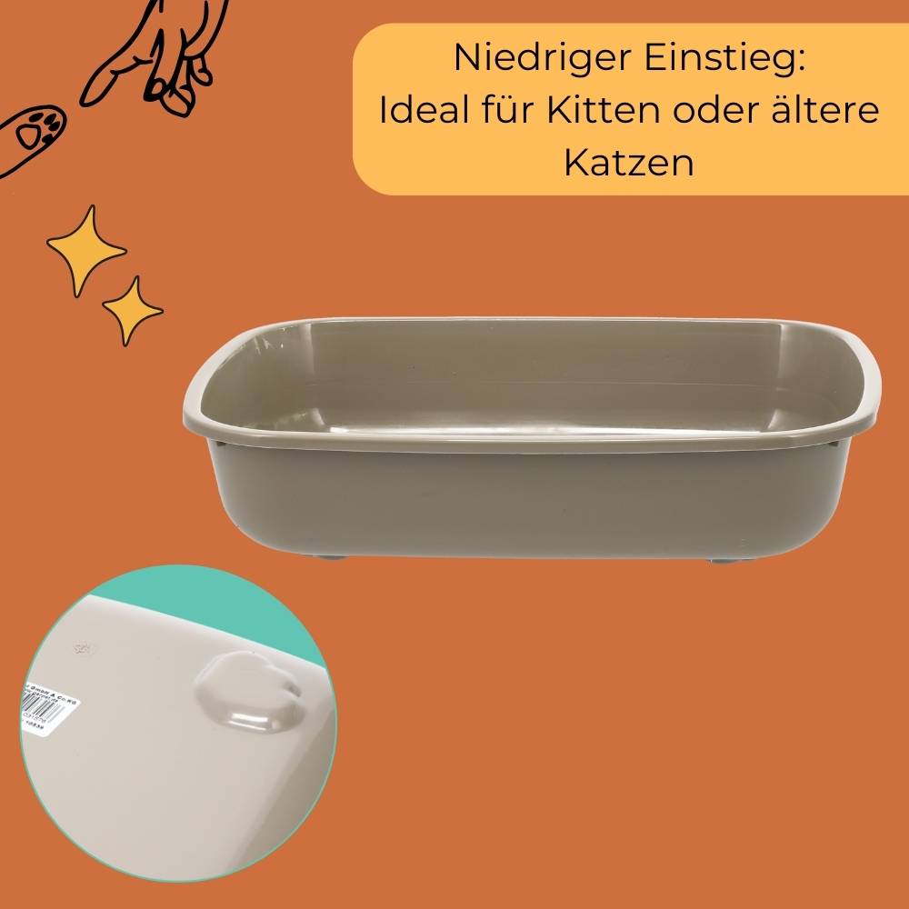 2x Katzenklo Kaninchen Toilette Kitten Katzentoilette ohne Deckel Katzen Schalentoilette Hasen Klo Toilette Zubehör Doppelpack Sparpaket