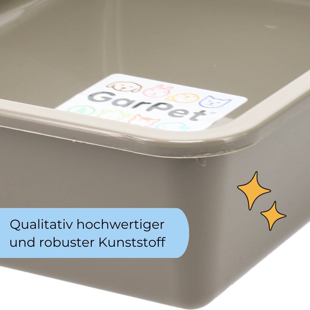 2x Katzenklo Katzentoilette offen ohne Deckel Katzen Schalentoilette Klo Toilette Zubehör Doppelpack Sparpaket