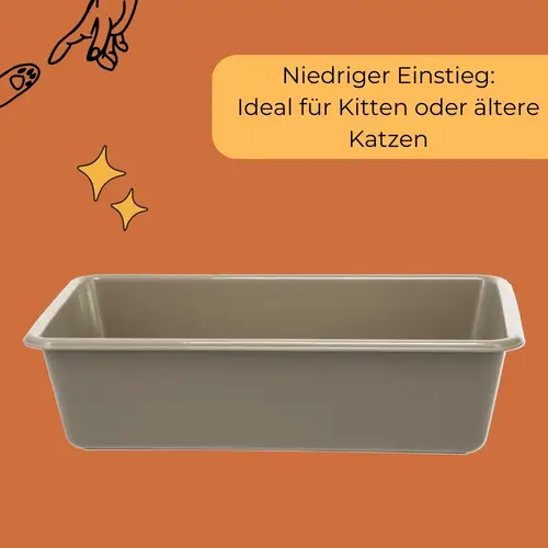 2x Katzenklo Katzentoilette offen Kitten ohne Deckel Katzen Schalentoilette Klo Toilette Zubehör Doppelpack Sparpaket 2x Katzenklo Katzentoilette offen Kitten ohne Deckel Katzen Schalentoilette Klo Toilette Zubehör Doppelpack Sparpaket