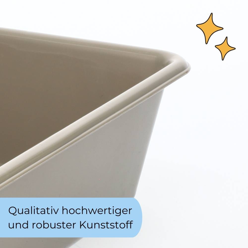 2x Katzenklo Katzentoilette offen Kitten ohne Deckel Katzen Schalentoilette Klo Toilette Zubehör Doppelpack Sparpaket