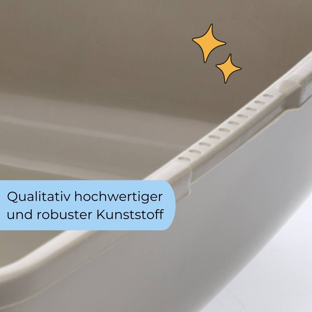 2x Katzenklo XL Katzentoilette offen ohne Deckel Katzen Schalentoilette Klo Toilette Zubehör Doppelpack Sparpaket