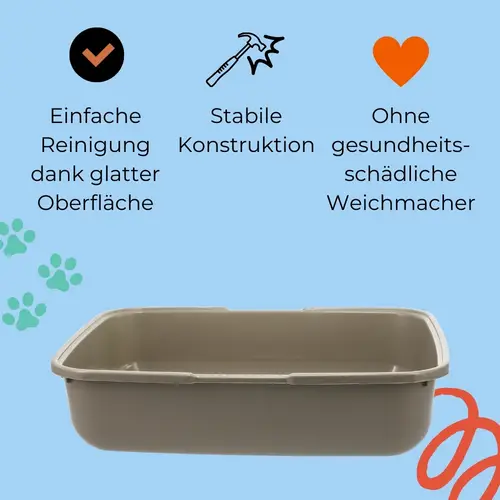 2x Katzenklo XL Katzentoilette offen ohne Deckel Katzen Schalentoilette Klo Toilette Zubehör Doppelpack Sparpaket 2x Katzenklo XL Katzentoilette offen ohne Deckel Katzen Schalentoilette Klo Toilette Zubehör Doppelpack Sparpaket