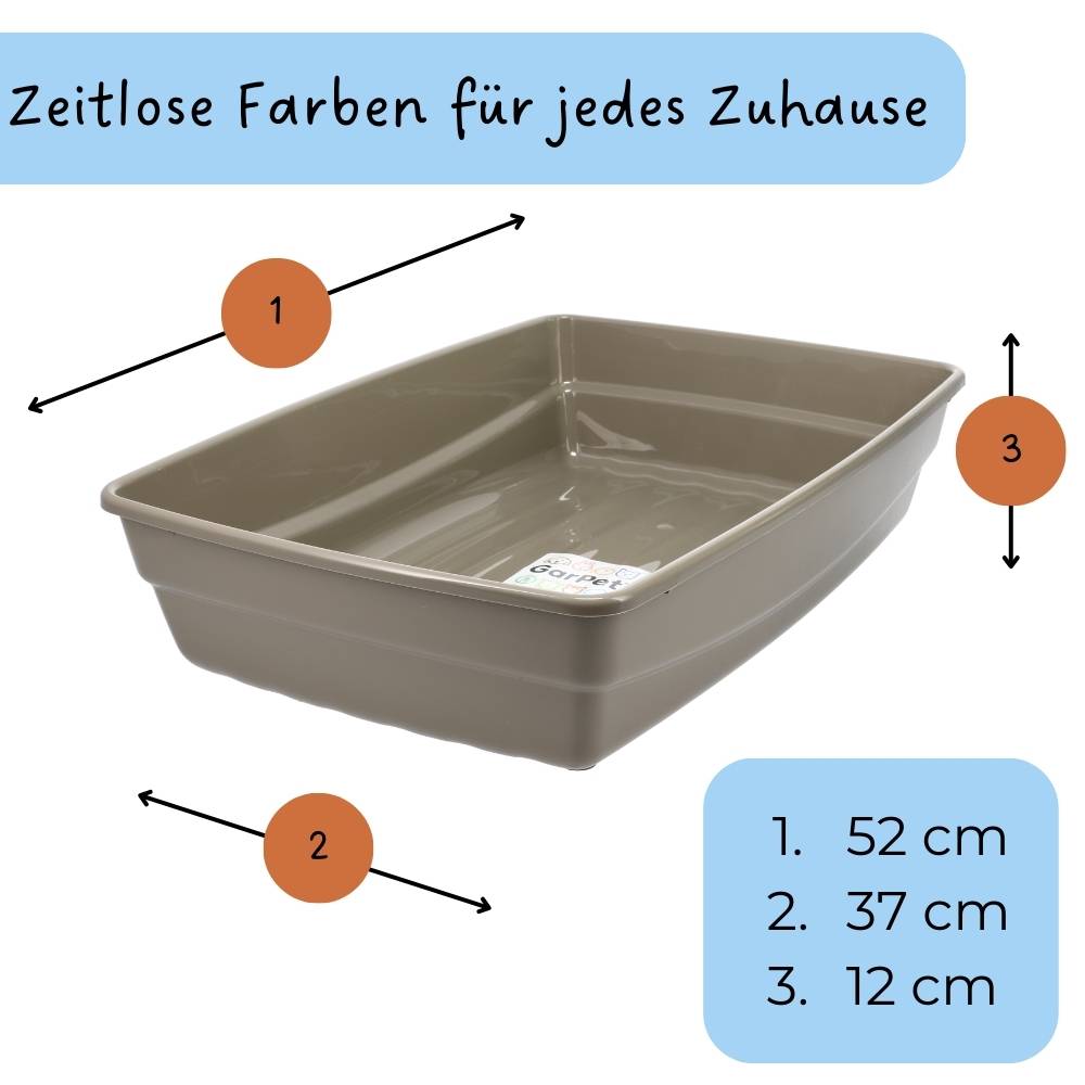 2x Katzenklo XXL Katzentoilette offen ohne Deckel Katzen Schalentoilette Klo Toilette Zubehör Doppelpack Sparpaket