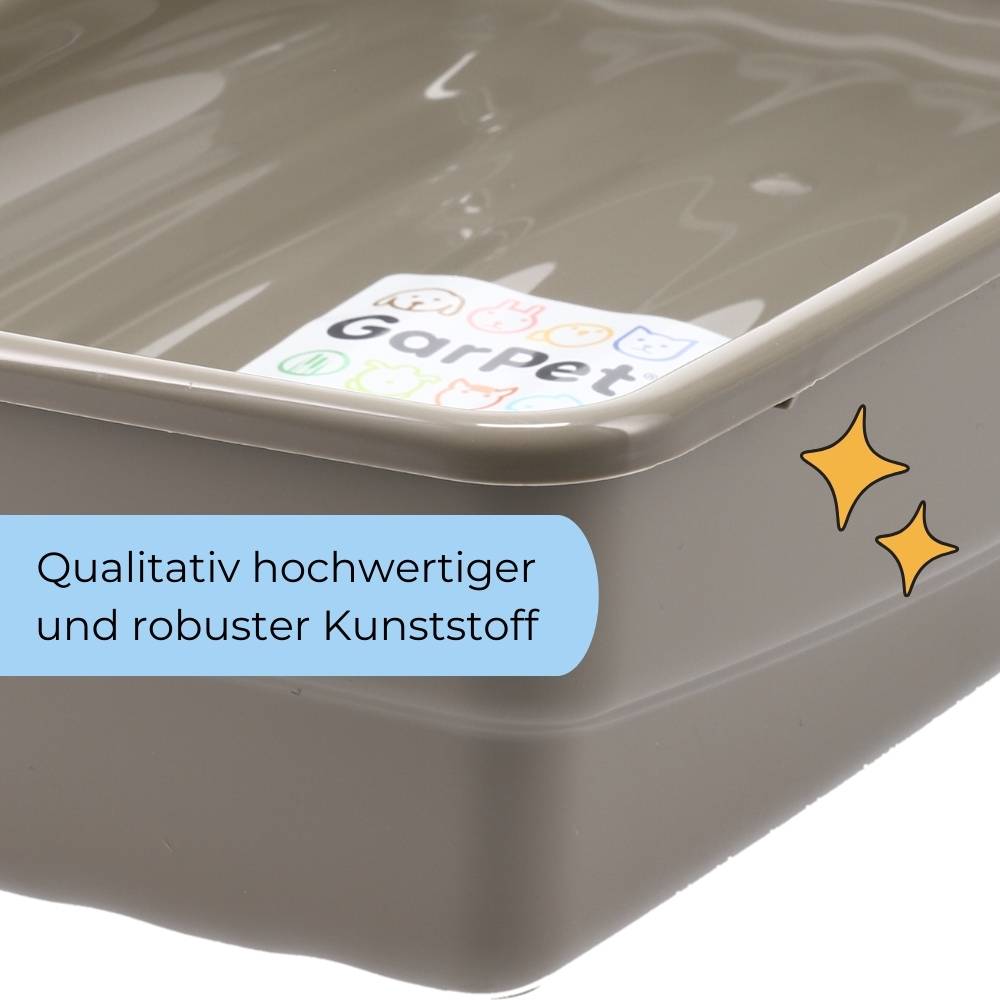 2x Katzenklo XXL Katzentoilette offen ohne Deckel Katzen Schalentoilette Klo Toilette Zubehör Doppelpack Sparpaket