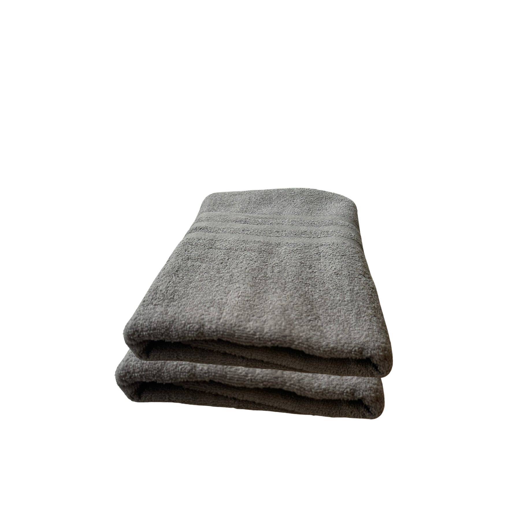 2er-Set Handtücher 70x140cmcm Anthrazit 100% Baumwolle 450g/m² extra saugfähig