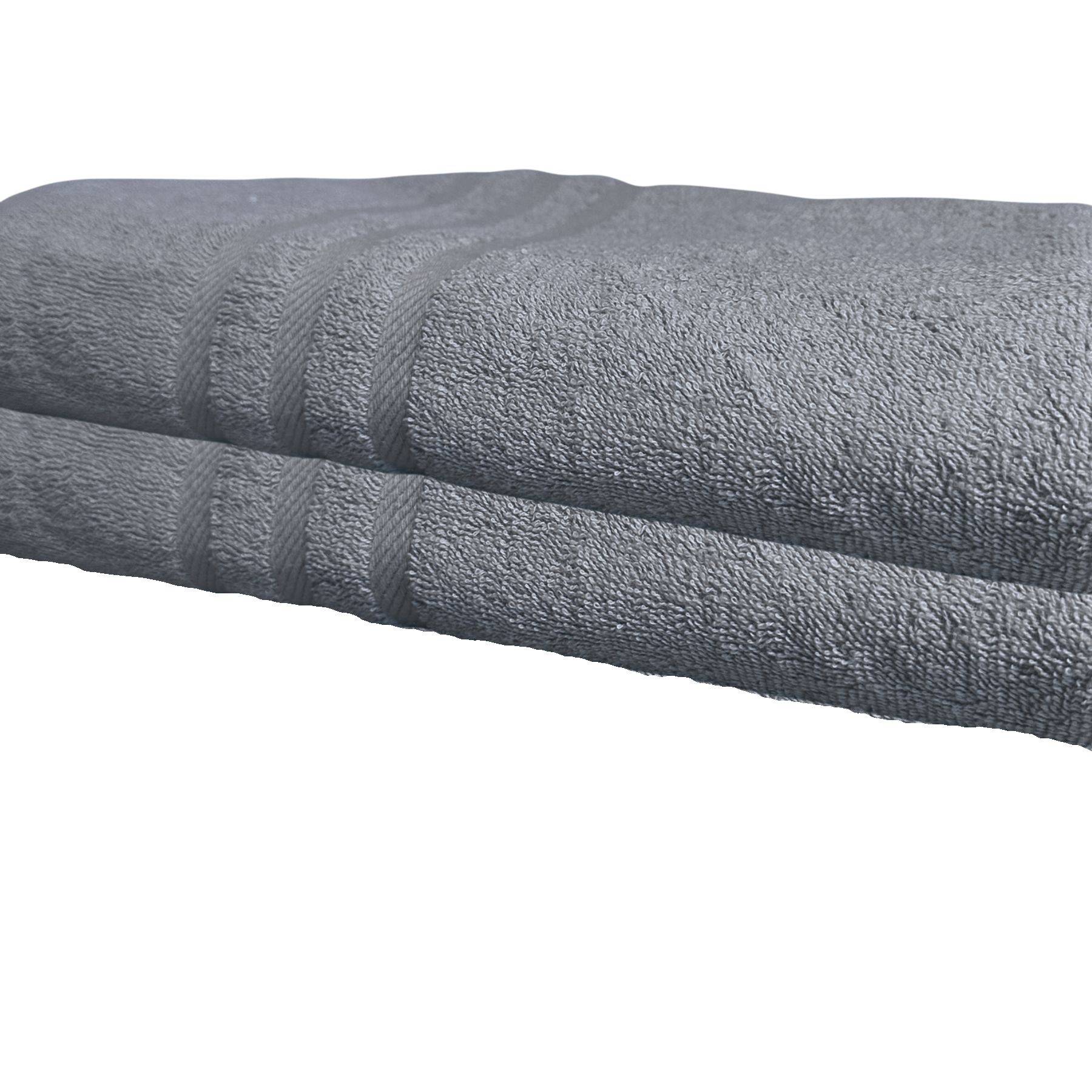 2er-Set Handtücher 70x140cmcm Anthrazit 100% Baumwolle 450g/m² extra saugfähig