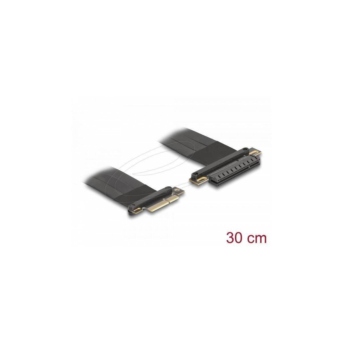 Delock Riser Karte PCI Express 3.0 x4 Stecker zu x8 Slot mit Kabel 30 cm