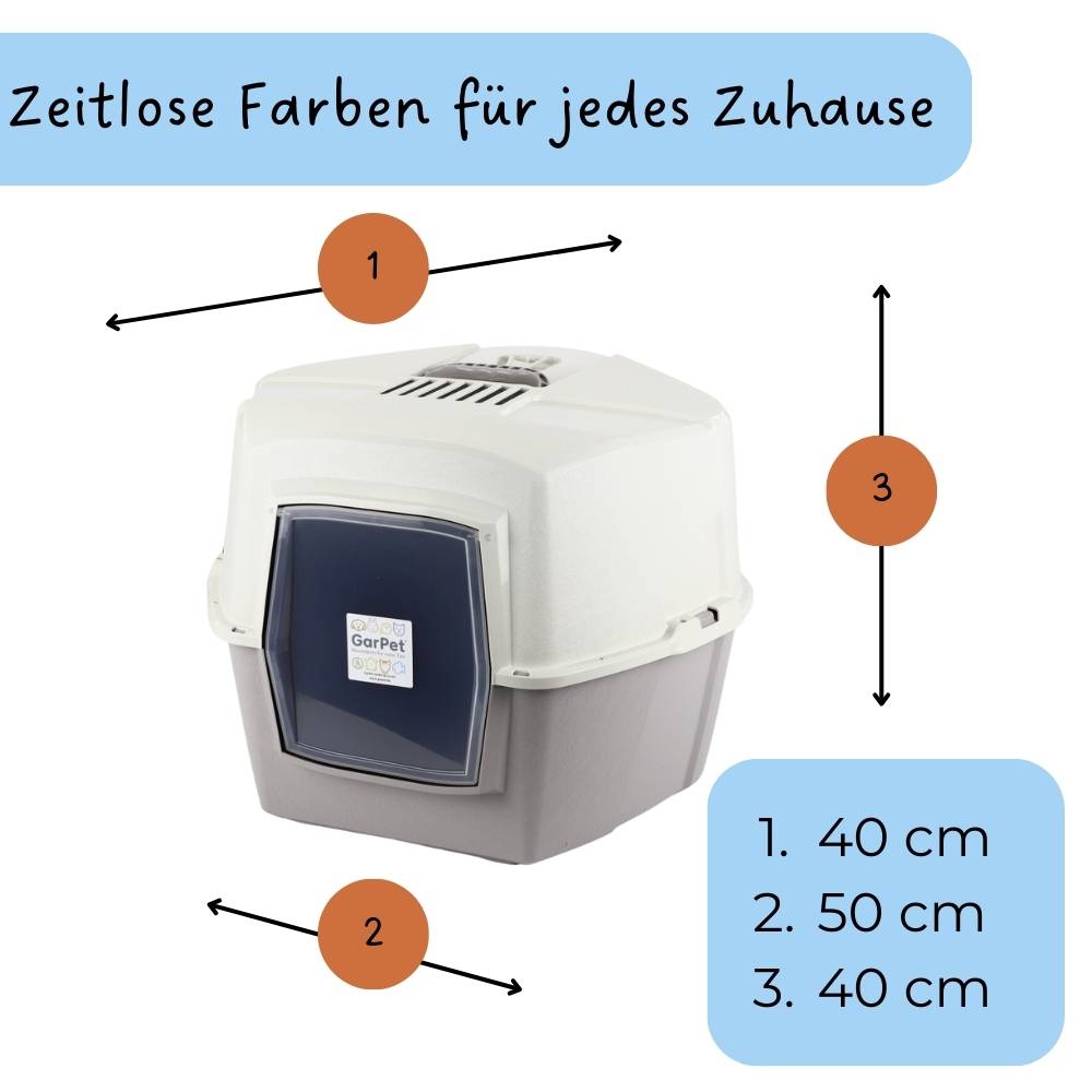 2x Große Eck Katzentoilette Katzenklo Ecke mit Deckel geschlossen XXL Ecktoilette Katzen Haubentoilette Filter Schaufel Doppelpack Sparpaket