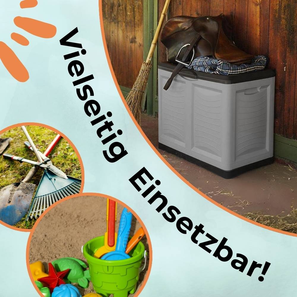 Gartenbox Auflagenbox Aufbewahrungsbox Garten Kissenbox Wasserdicht 220 L Gartentruhe Terrasse Wetterfest Auflagen Box Kiste XXL
