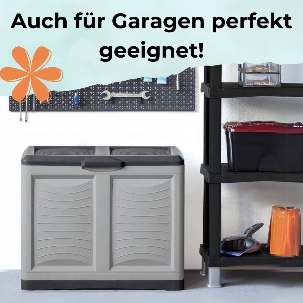 Gartenbox Auflagenbox Aufbewahrungsbox Garten Kissenbox Wasserdicht 220 L Gartentruhe Terrasse Wetterfest Auflagen Box Kiste XXL