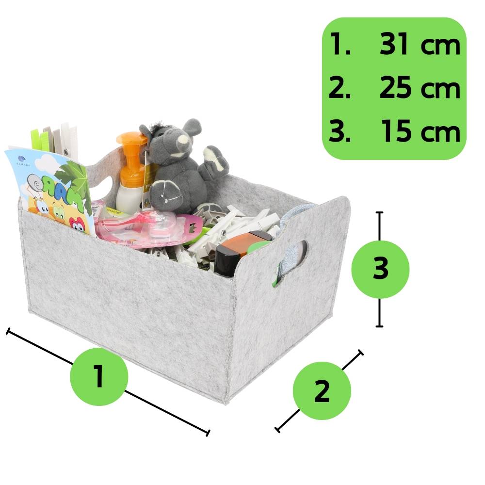 4x Aufbewahrungsbox faltbar Stoff Aufbewahrungskorb faltbar Schrank Organizer Filzkorb Aufbewahrung faltbare Stoffbox klein 25x31x15 hellgrau