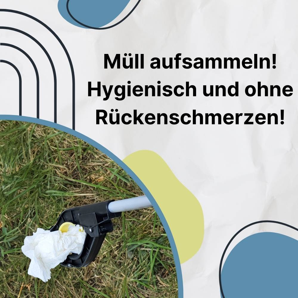 2x Greifzange Müllzange Müllgreifer Greifer für Senioren Müllzange Kinder Greifzange für Müll Müllsammler Aluminium Drehbar mit Magnet 2 Stück
