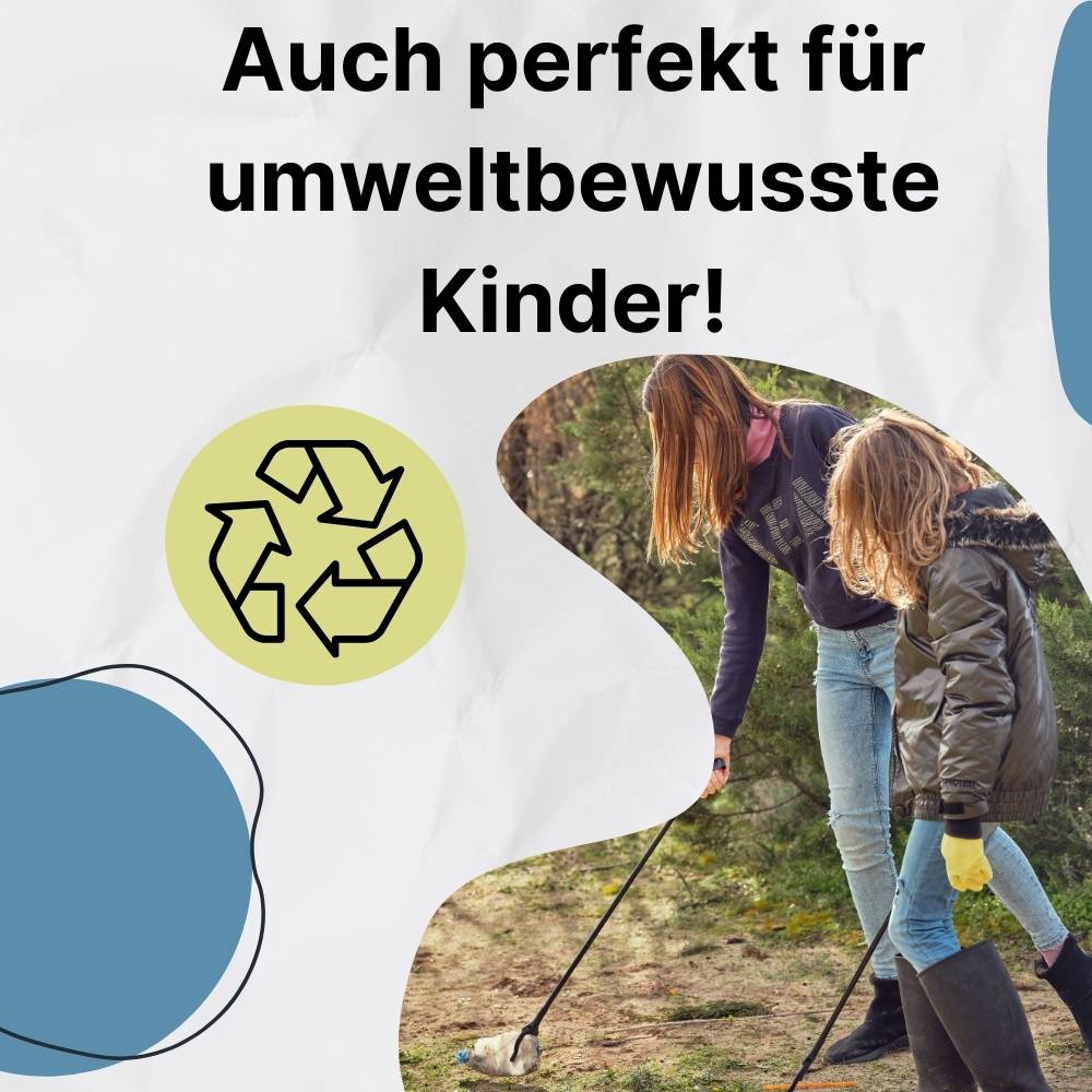 Greifzange Müllzange Müllgreifer Greifer für Senioren Müllzange Kinder Greifzange für Müll Müllsammler Aluminium Drehbar mit Magnet