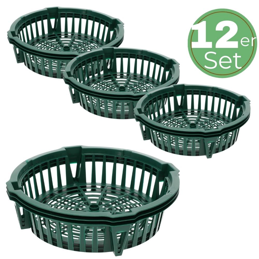 12x Pflanzkörbe für Blumenzwiebeln Pflanzkorb Blumenzwiebeln Pflanzkörbe für Tulpen Zwiebelpflanzschale Herbstpflanzung Blumenzwiebelschale 30 cm