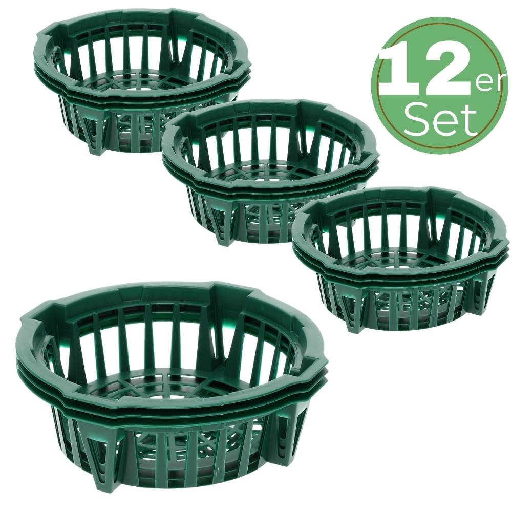 12x Pflanzkörbe für Blumenzwiebeln Pflanzkorb Blumenzwiebeln Pflanzkörbe für Tulpen Zwiebelpflanzschale Herbstpflanzung Blumenzwiebelschale 22 cm