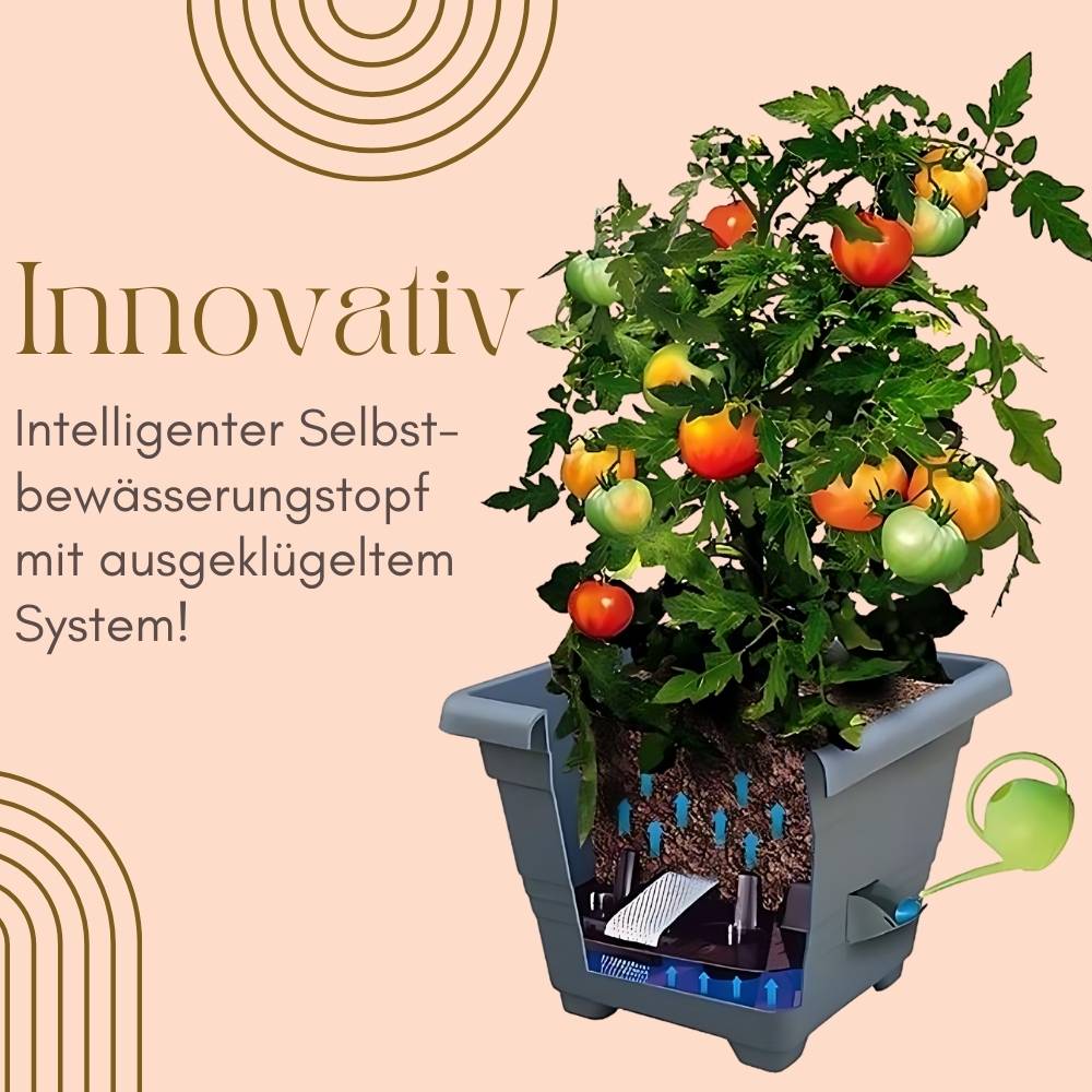 2x Pflanzkübel Rechteckig Pflanzkübel Groß Außen Blumenkübel Outdoor Pflanztopf Pflanzkasten Blumentopf Wasserspeicher 40 cm Anthrazit