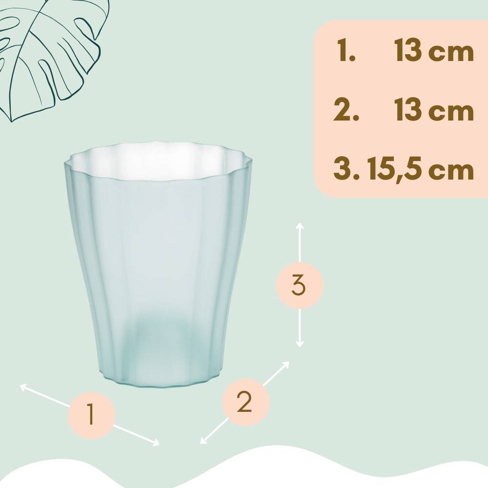 4x Orchideentopf Transparent Orchideen Übertopf Pflanztöpfe Übertöpfe für Orchideen aus Kunststoff Innen Durchsichtig Elegant 13 cm glas