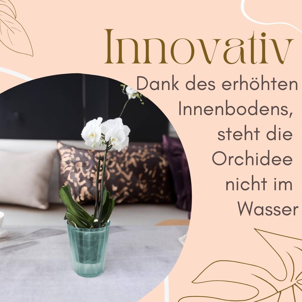 4x Orchideentopf Transparent Orchideen Übertopf Pflanztöpfe Übertöpfe für Orchideen aus Kunststoff Innen Durchsichtig Elegant 13 cm glas