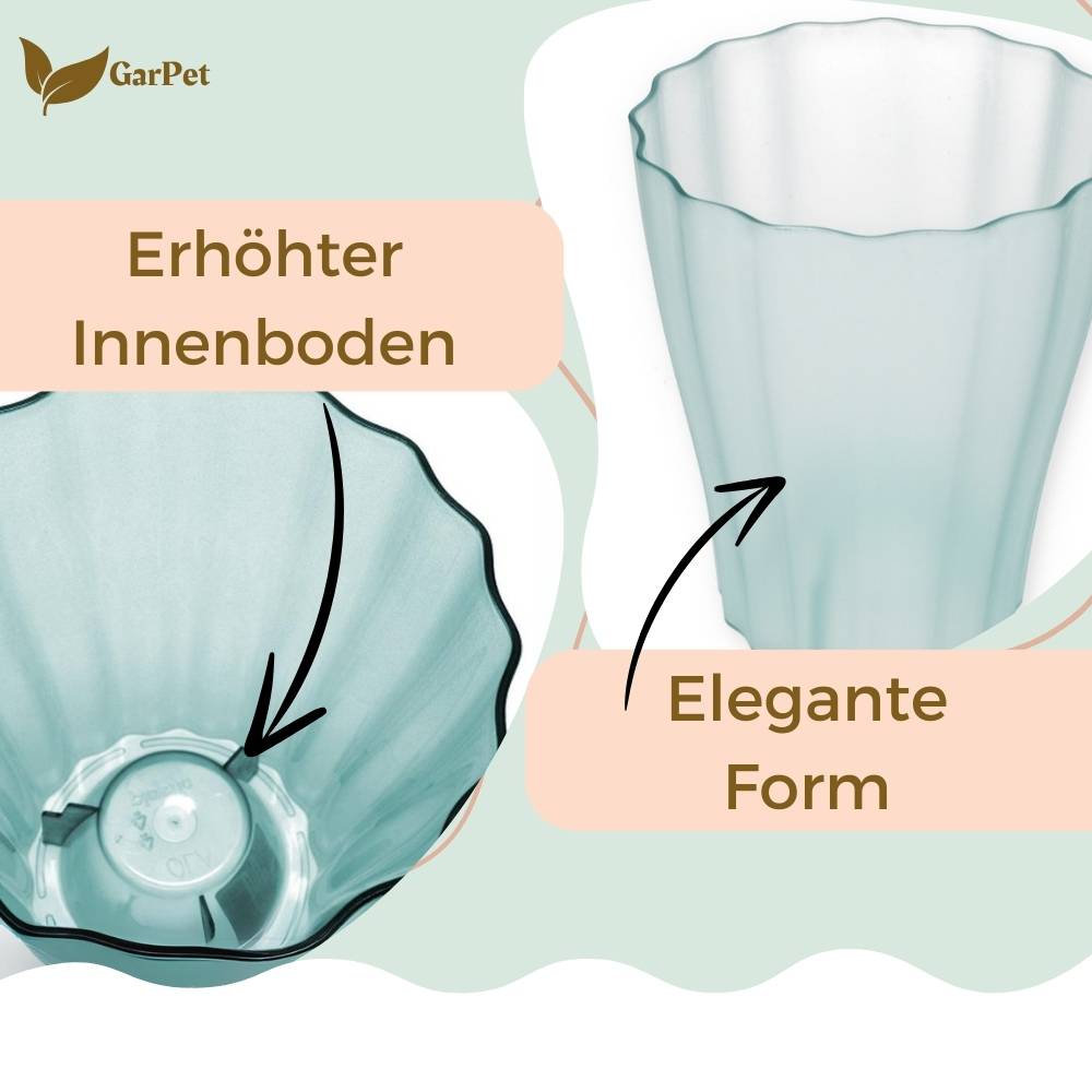 4x Orchideentopf Transparent Orchideen Übertopf Pflanztöpfe Übertöpfe für Orchideen aus Kunststoff Innen Durchsichtig Elegant 13 cm glas