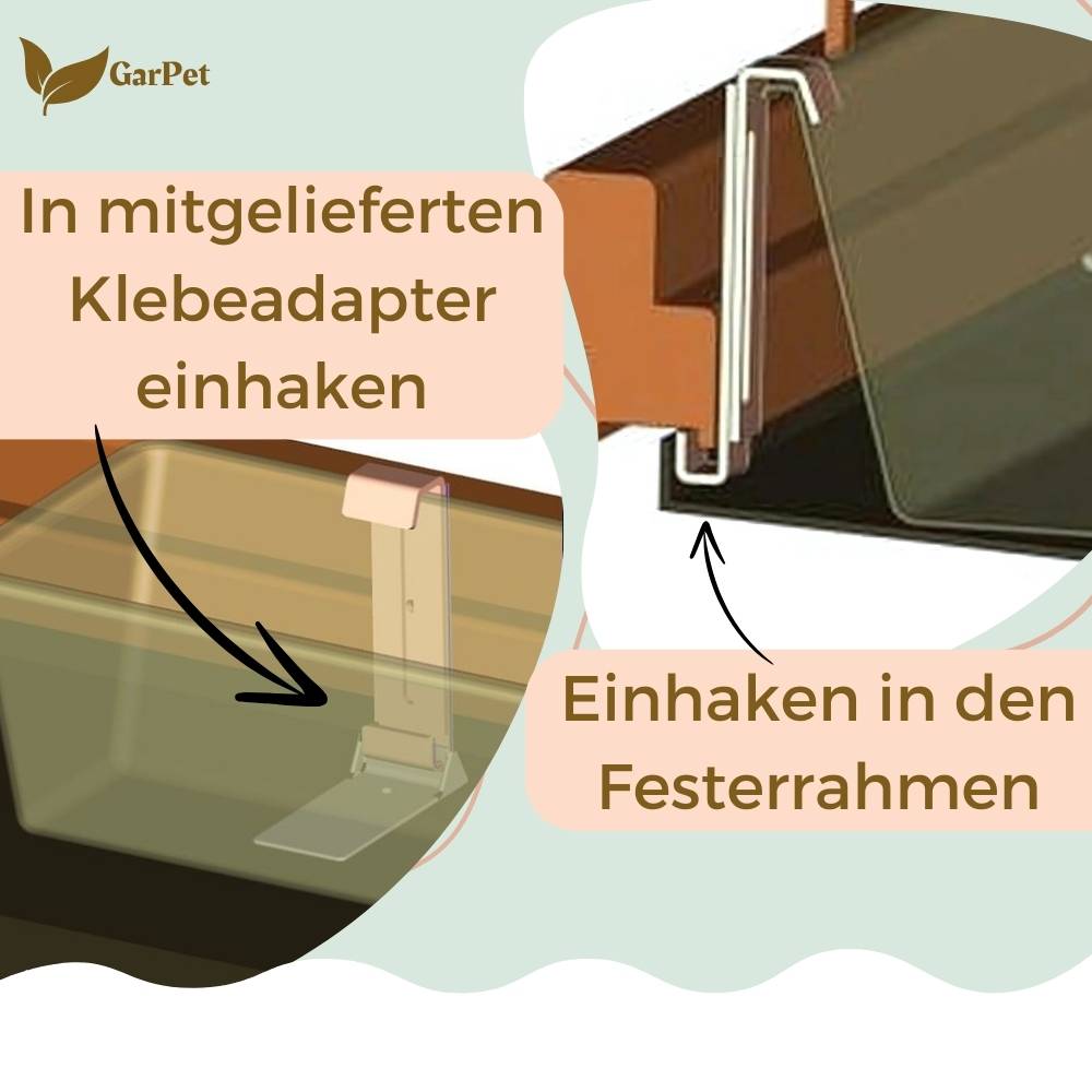 4x Blumenkastenhalterung Fensterbank ohne Bohren unsichtbare Befestigung Blumenkasten Halterung für jedes Fenster mit Fensterbank Anthrazit