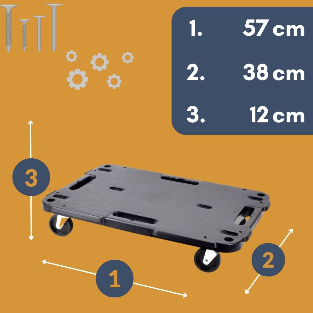 2x Transportroller Rollbrett Transportrollen Rollbrett Werkstatt Pflanzen Rollbretter Transport Möbelrollen flach Pflanzenroller eckig