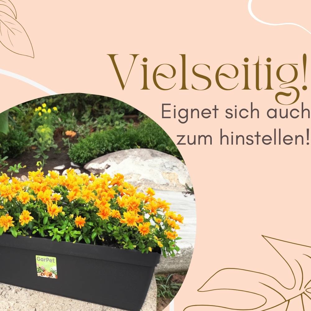 4x Blumenkasten Balkongeländer Balkon Blumenkasten Balkonkasten mit Halterung Balkonkasten Geländerkästen Balkonkasten mit Wasserspeicher 60 cm
