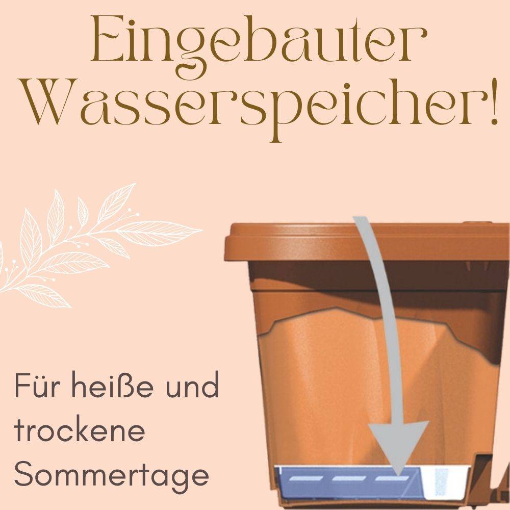 2x Blumenkasten Balkongeländer Balkon Blumenkasten Balkonkasten mit Halterung Balkonkasten Geländerkasten Balkonkasten mit Wasserspeicher 50 cm Terr