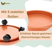 2x Pflanzenroller Outdoor Wetterfest Rollbrett Pflanzen Blumentopf Untersetzer mit Rollen Pflanzenroller Rund Blumenroller 35 cm 2x Pflanzenroller Outdoor Wetterfest Rollbrett Pflanzen Blumentopf Untersetzer mit Rollen Pflanzenroller Rund Blumenroller 35 cm