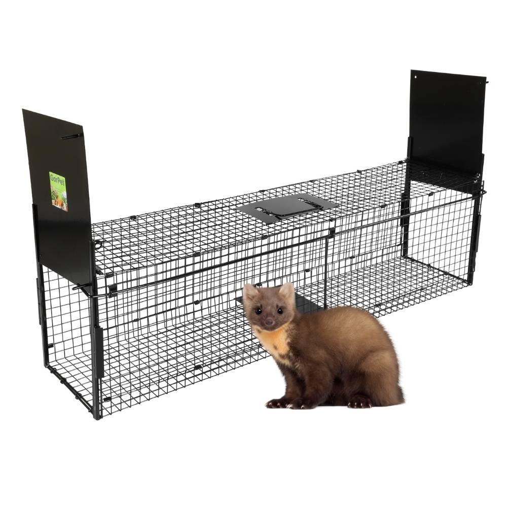 Waschbärfalle Doppeltür Lebendfalle Marder Fuchsfalle Eichhörnchenfalle Drahtfalle Tierfalle Hasenfalle Wetterfest 100