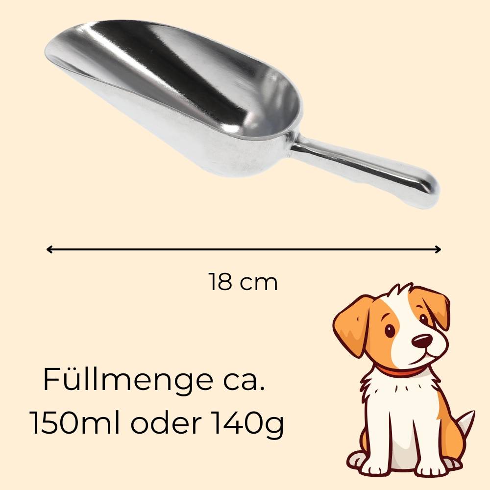 2x Futterschaufel Aluminium 150 ml Mehlschaufel Eisschaufel Abwiegeschaufel Sackschaufel Schaufel Metall Teeschaufel Gewürzschaufel klein