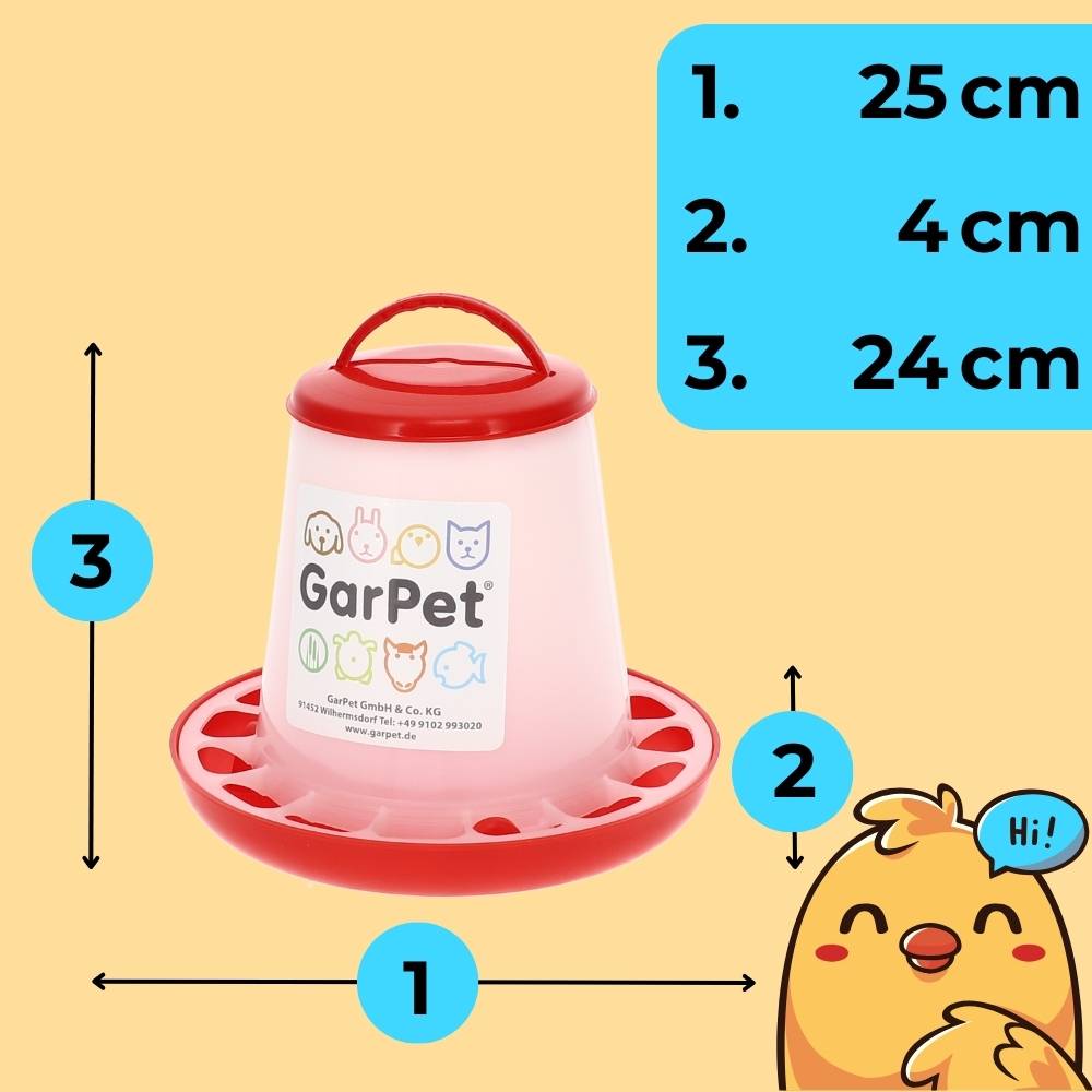 2x Futterautomat Hühner 3 Kg Futterspender Hühner Futtertrog Küken Hühnerfutter Automat Hühner Zubehör Geflügel Futternapf