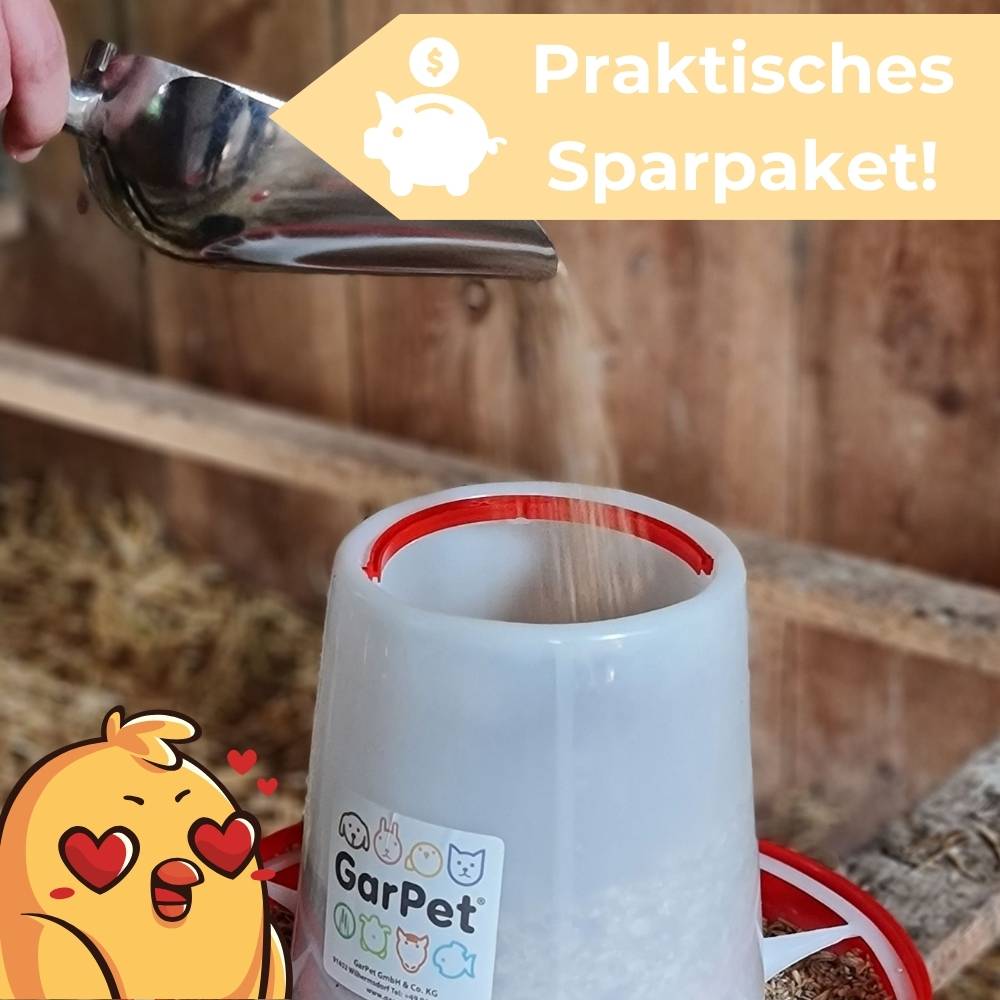 2x Futterautomat Hühner 10 Kg Futterspender Hühner Futtertrog Küken Hühnerfutter Automat Hühner Zubehör Geflügel Futternapf