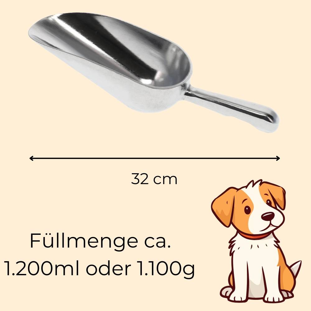 2x Futterschaufel Aluminium 1200 ml Mehlschaufel Eisschaufel Abwiegeschaufel Sackschaufel Getreideschaufel Schaufel Metall