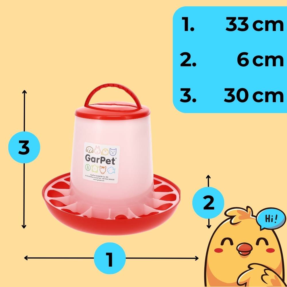 2x Futterautomat Hühner 6 Kg Futterspender Hühner Futtertrog Küken Hühnerfutter Automat Hühner Zubehör Geflügel Futternapf