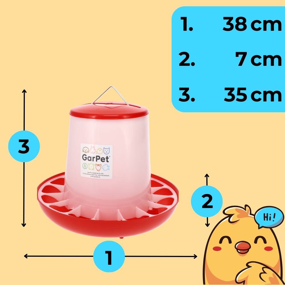 2x Futterautomat Hühner 10 Kg Futterspender Hühner Futtertrog Küken Hühnerfutter Automat Hühner Zubehör Geflügel Futternapf