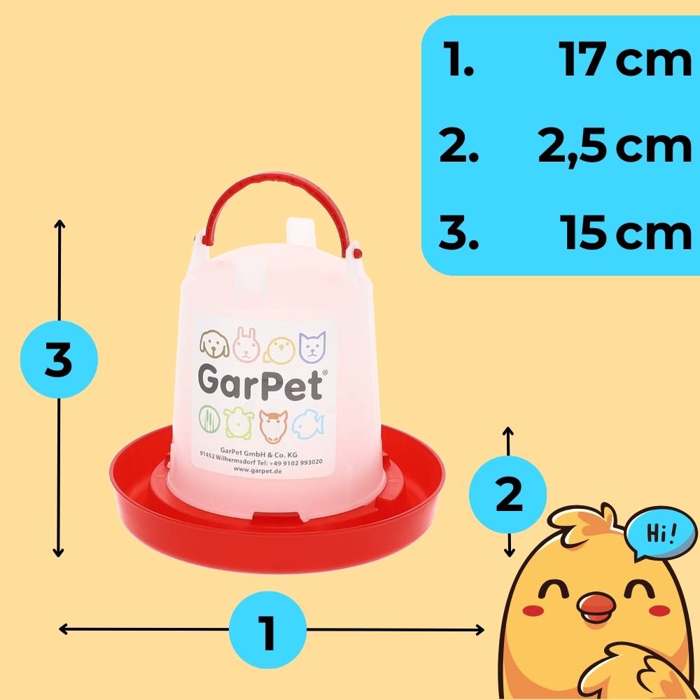 2x Hühnertränke 0,75 L Geflügeltränke Hühnerzubehör Wasserspender Hühner Kükentränke Wassertränke Hühner Hühnertränke Automatisch Tränke