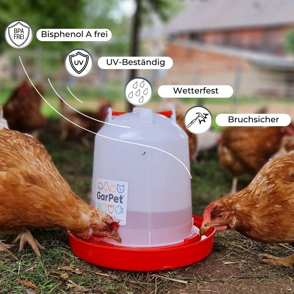 2x Hühnertränke 0,75 L Geflügeltränke Hühnerzubehör Wasserspender Hühner Kükentränke Wassertränke Hühner Hühnertränke Automatisch Tränke
