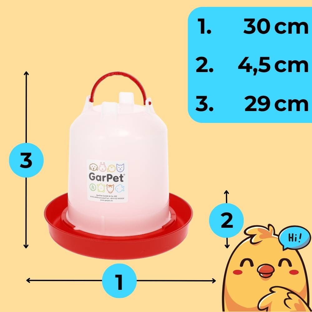 2x Hühnertränke 6 L Geflügeltränke Hühnerzubehör Wasserspender Hühner Kükentränke Wassertränke Hühner Hühnertränke Automatisch Tränke