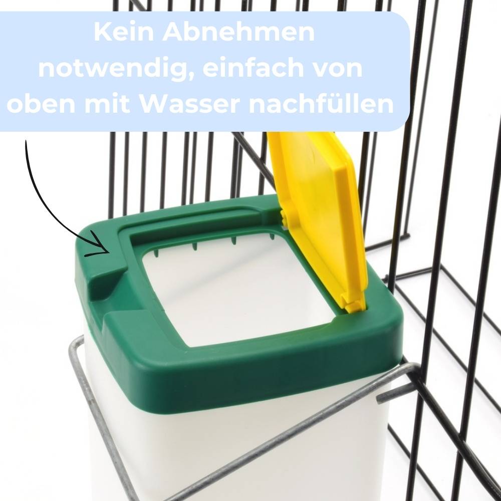 2x Nippeltränke 500 ml Wassertränke Hühnertränke Kükentränke Trinkflasche Kaninchen Hamster Wasserspender Hasentränke Geflügeltränke